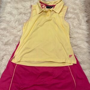 Turtles & Tees hot pink and yellow golf set